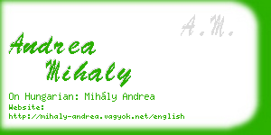 andrea mihaly business card